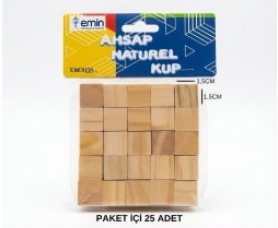 A0010 Ahşap Küp 1.5X1.5 CM