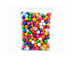Ahşap Boncuk 24 MM Renkli