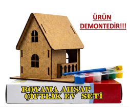 Boyama Ahşap Villa Ev Seti