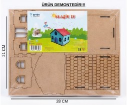 3D Ahşap Klasik Ev Maketi 3D Ahşap Klasik Ev Maketi