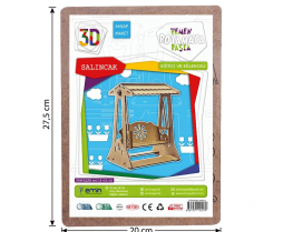 3D Salıncak Ahşap Maket