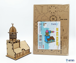 3D Kız Kulesi Mini Ahşap Maket
