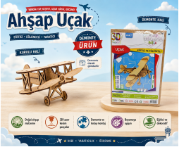 3D Ahşap Uçak Maketi 