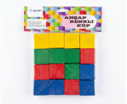 A0029 Ahşap Renkli Küp 30x30 mm*120