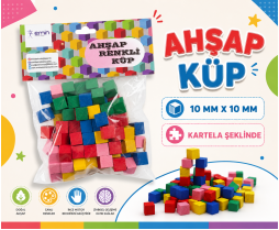 Ahşap 10x10 mm Küp *240 