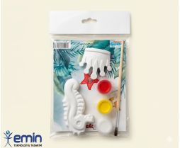 Alçı Boyama Seti (Boyalı+Fırçalı)