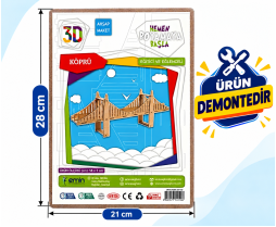 3D Ahşap Köprü Maketi
