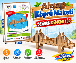 3D Ahşap Köprü Maketi