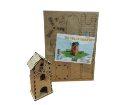 3D Yel Değirmeni Ahşap Maket