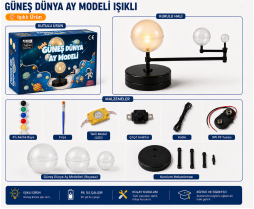 Güneş Dünya Ay Modeli Işıklı