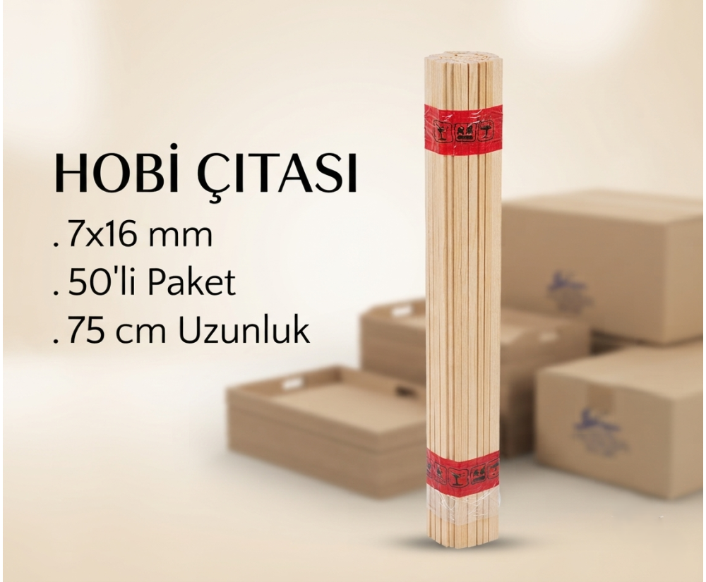 Hobi Çıtası 7x16 mm 50'li 75 cm 