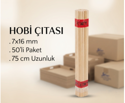 Hobi Çıtası 7x16 mm 50'li 75 cm 