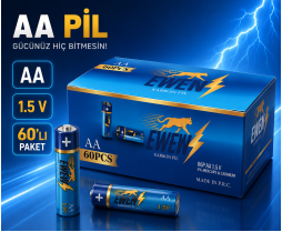 Kalem Pil AA 1,5 V 60'lı Paket 