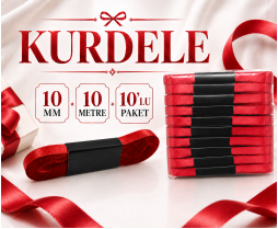Saten Kurdele 10MM 10MT (10'lu)