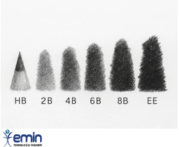 Kömür Kalemi 6'lı (HB 4B 6B 8B EE)