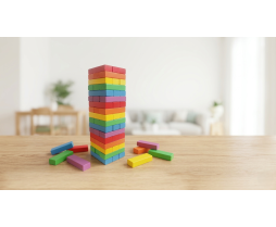 Denge Oyunu Ahşap Renkli 54 Parça