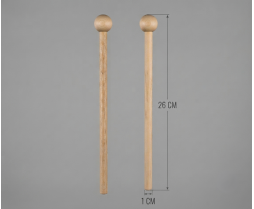 Ahşap Ritim Çubuğu Tokmaklı - 2'li Set 12'li Paket