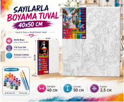 Sayılarla Boyama Tuval 40x50 