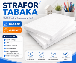 Strafor Tabaka 25X35 (±) 40'lı PK