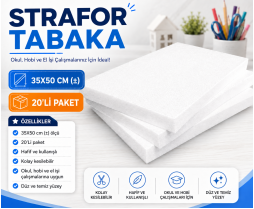 Strafor Tabaka 35X50 (±) 20'Lİ PK