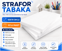 Strafor Tabaka 50X70 (±) 10'LU PK 