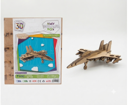 3D Taarruz Uçağı Ahşap Maket