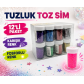 Tuzluk Toz Sim Fosforlu Karışık Renk 12'li Paket 