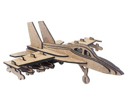 3D Taarruz Uçağı Ahşap Maket