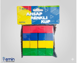 A216 Ahşap Renkli Küp 2X2 cm 
