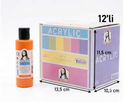 Akrilik Boya 70 ml Südor 12'li  (Tek Renk)