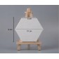 Şövaleli Altıgen Beyaz Tuval 10 CM 