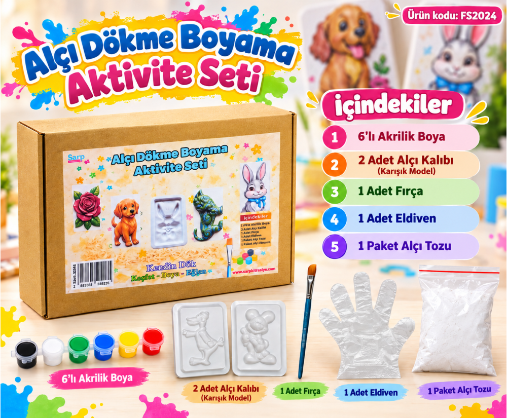 Alçı Dökme Boyama Aktivite Seti 