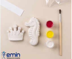 Alçı Boyama Seti (Boyalı+Fırçalı)