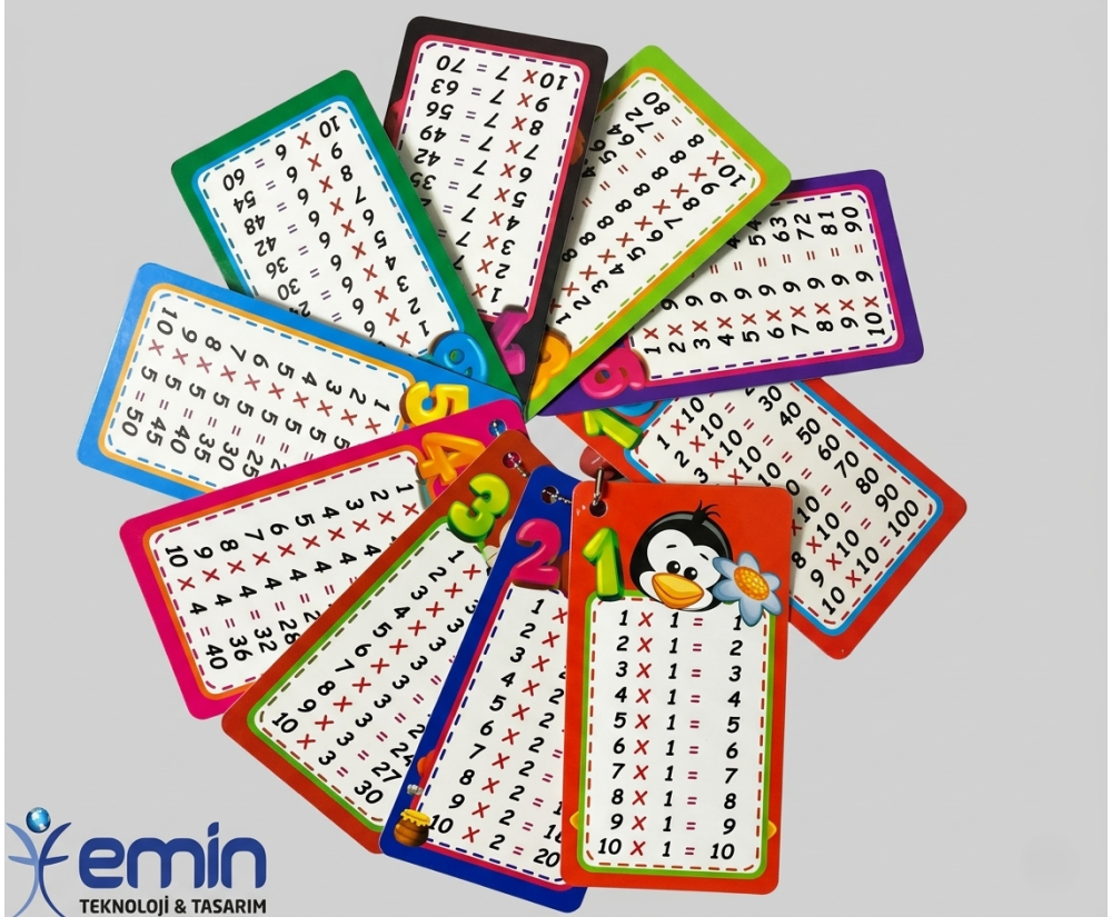 Çarpım Tablosu Zincirli Büyük Boy 10'lu