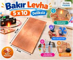 Bakır Levha 5x10 Deliksiz 
