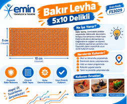 Bakır Levha 5x10 Delikli Bakır Levha 5x10 Delikli