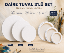 Daire Tuval 3'lü Set (10CM-15CM-20CM)