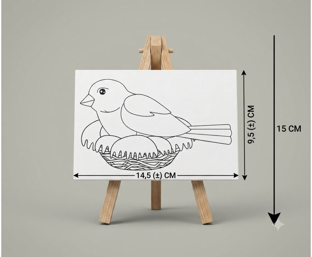 Dikdörtgen Resimli Şövaleli Tuval 6'lı Paket (10x15 ± CM)