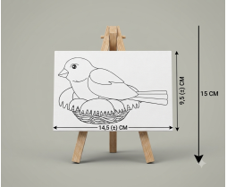 Dikdörtgen Resimli Şövaleli Tuval 6'lı Paket (10x15 ± CM)