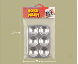 6'lı Dikdörtgen Metal Palet