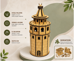 3D Ahşap Galata Kulesi Maketi