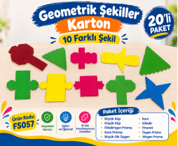 Geometrik Birim Şekilleri 10 Farklı Model 20'li Paket (Karton) Geometrik Birim Şekilleri 10 Farklı Model 20'li Paket (Karton)