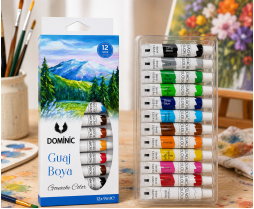 Guaj Boya Tüp 12 Renk 9 ml 