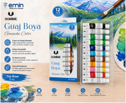 Guaj Boya Tüp 12 Renk 9 ml 