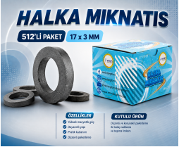 Halka Mıknatıs 17,5X7,5X3mm  (512li)