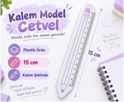 Kalem Model Cetvel 15 CM 