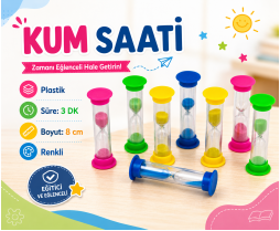 Kum Saati 3dk 8 cm  (50'li)