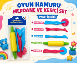 Oyun Hamuru Merdane ve Kesici Set