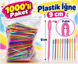 Plastik İğne 9 CM 1000'li Paket (±)