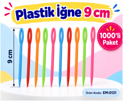 Plastik İğne 9 CM 1000'li Paket (±)